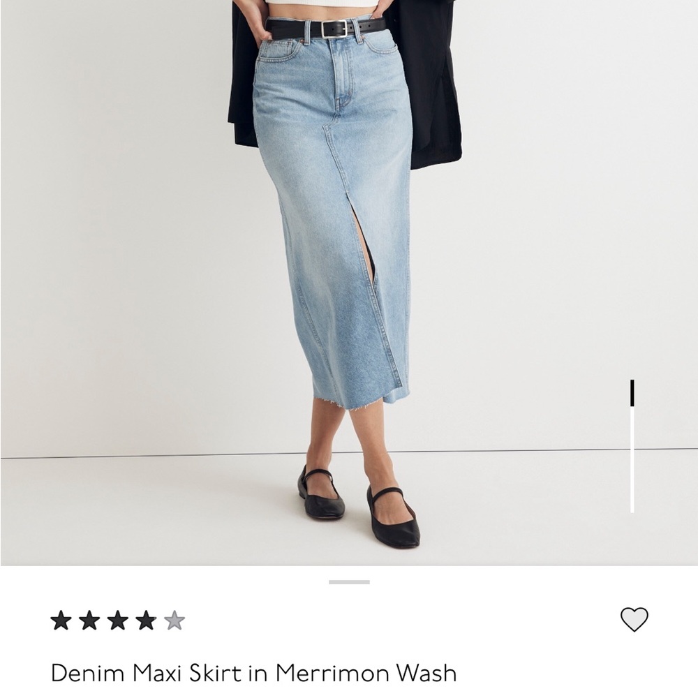 Madewell Denim Maxi Skirt in Merrimon Wash